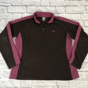 Nike ACG Fleece quarter zip pullover sweatshirt. Pink brown. Size XL